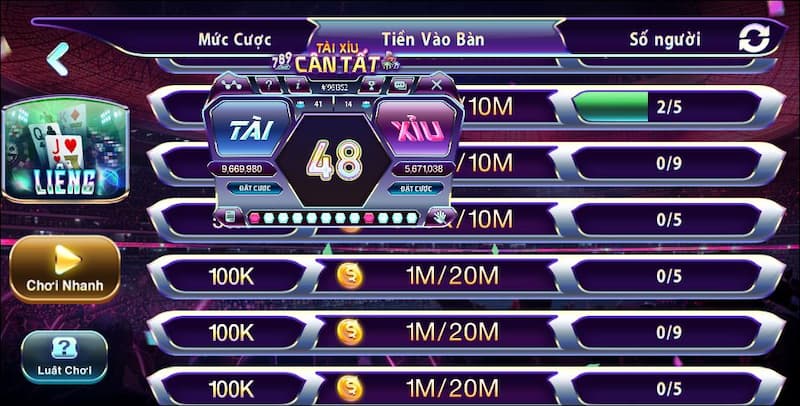 Bài liêng 789Club: Chiến thắng liên tiếp, nhận thưởng khủng 5 Đánh nhanh thắng nhanh